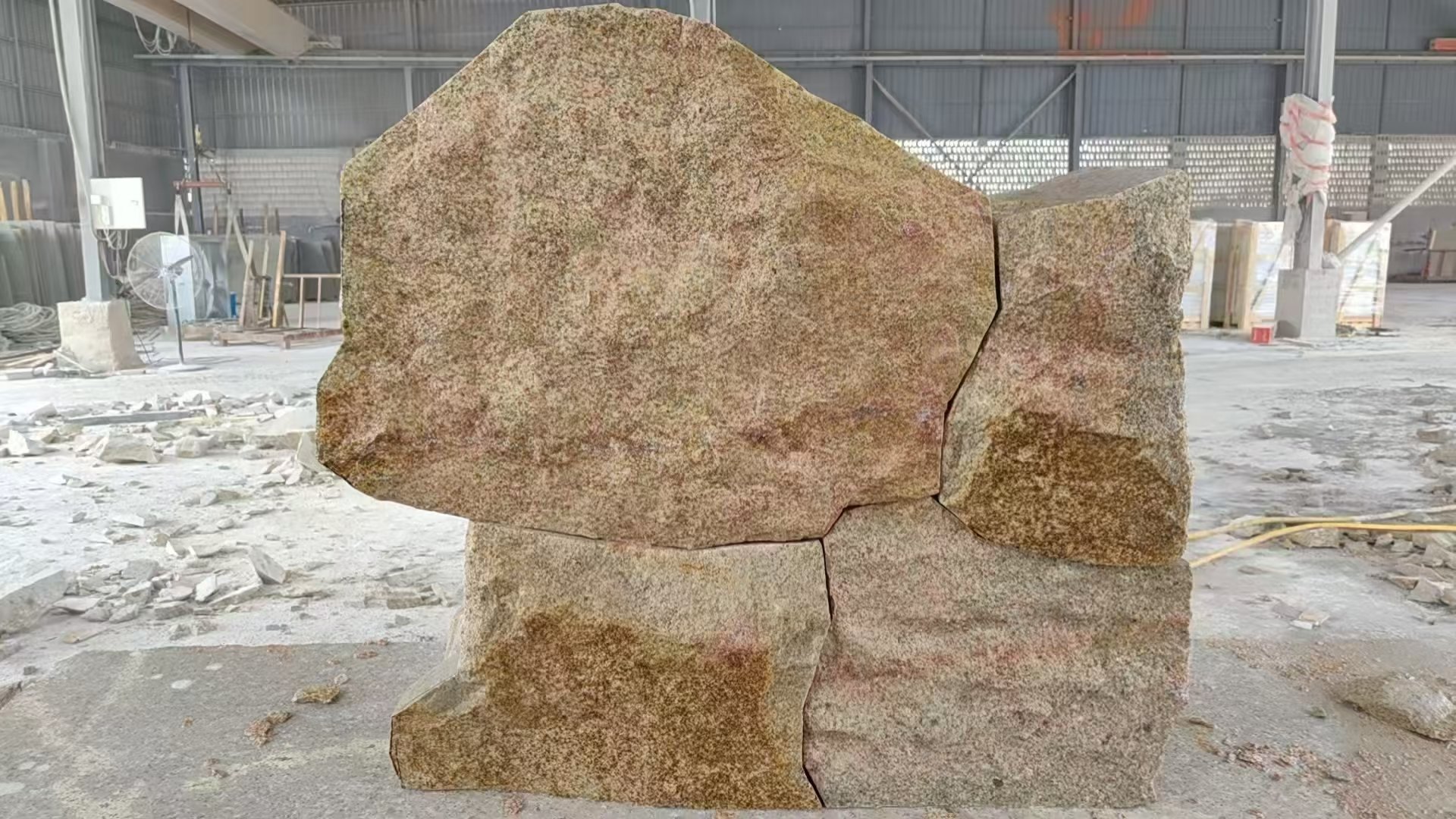 黃銹石自然面背景墻